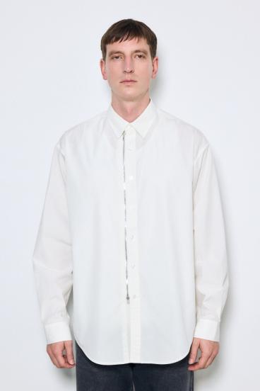 ジップアップ長袖シャツ 詳細画像