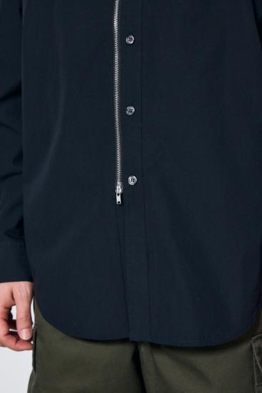 ジップアップ長袖シャツ 詳細画像