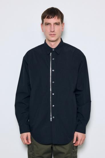 ジップアップ長袖シャツ 詳細画像