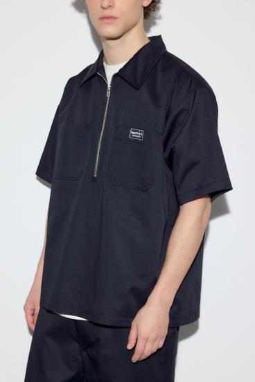 ハーフジップワークシャツ 詳細画像