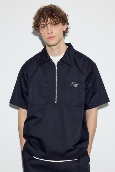 ハーフジップワークシャツ 詳細画像