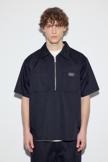 ハーフジップワークシャツ 詳細画像