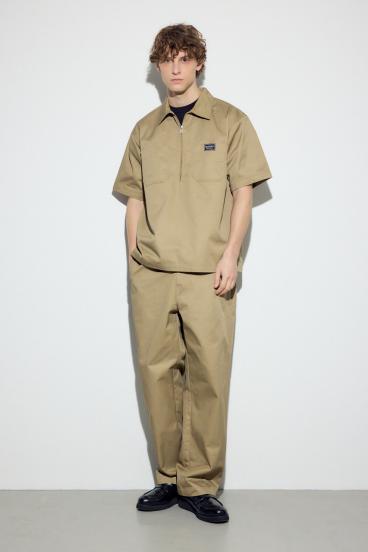 ハーフジップワークシャツ 詳細画像