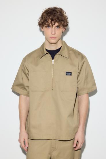 ハーフジップワークシャツ 詳細画像