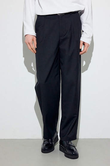 【SS先行アイテム】ワンタックワイドスラックス