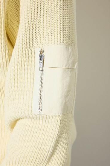 【SS先行アイテム】スタンドカラーWジップニット 詳細画像