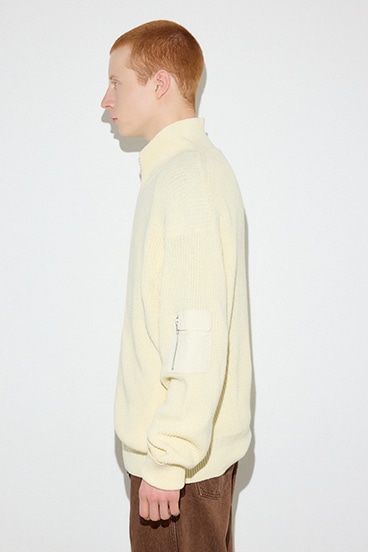 【SS先行アイテム】スタンドカラーWジップニット 詳細画像