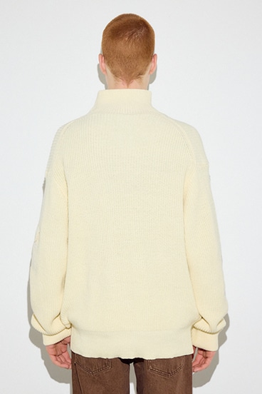 【SS先行アイテム】スタンドカラーWジップニット 詳細画像