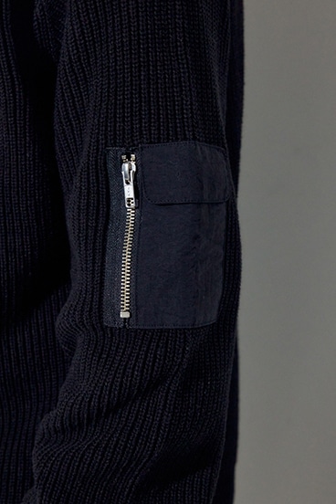 【SS先行アイテム】スタンドカラーWジップニット 詳細画像