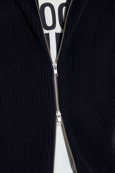 【SS先行アイテム】スタンドカラーWジップニット 詳細画像