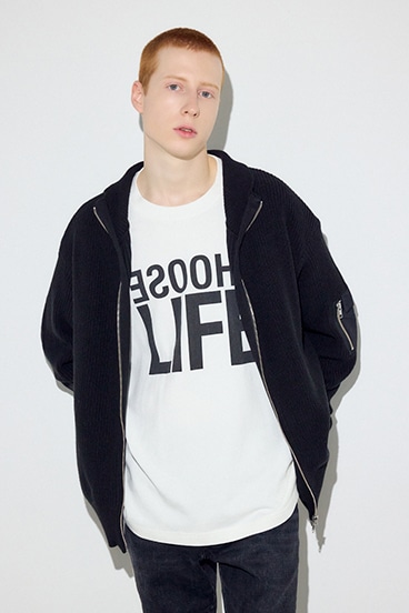 【SS先行アイテム】スタンドカラーWジップニット