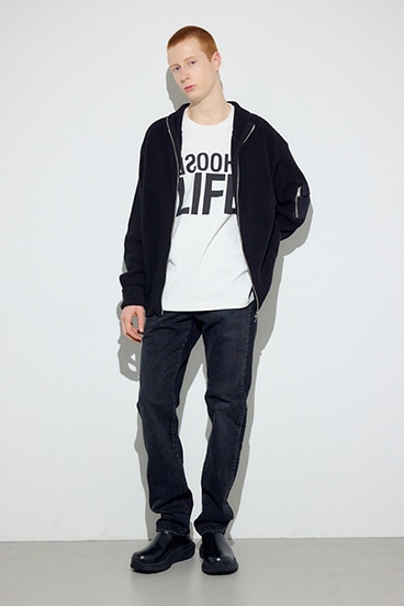 【SS先行アイテム】スタンドカラーWジップニット 詳細画像