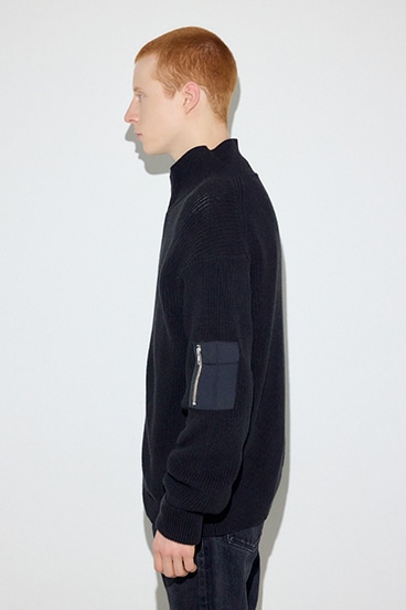 【SS先行アイテム】スタンドカラーWジップニット 詳細画像