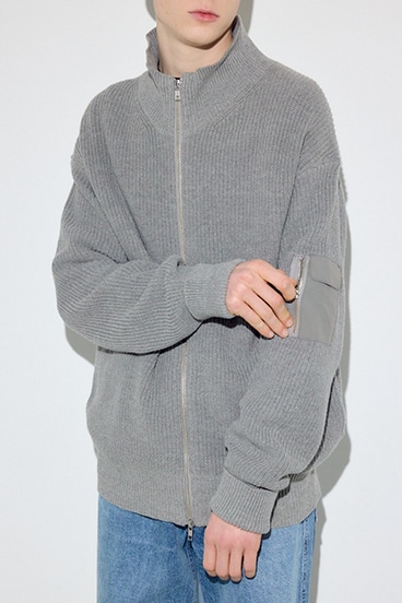 【SS先行アイテム】スタンドカラーWジップニット