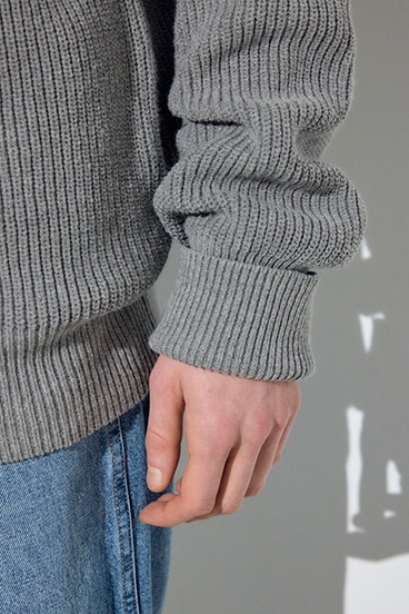 【SS先行アイテム】スタンドカラーWジップニット 詳細画像