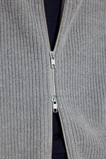 【SS先行アイテム】スタンドカラーWジップニット 詳細画像