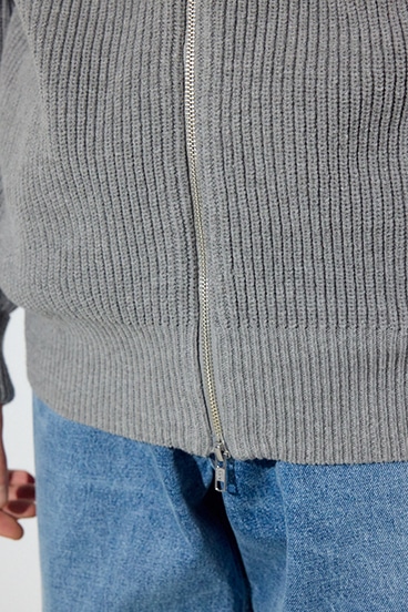 【SS先行アイテム】スタンドカラーWジップニット 詳細画像