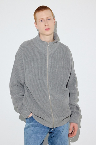 【SS先行アイテム】スタンドカラーWジップニット 詳細画像