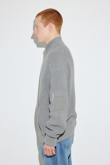 【SS先行アイテム】スタンドカラーWジップニット 詳細画像