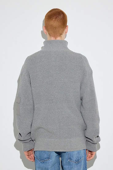 【SS先行アイテム】スタンドカラーWジップニット 詳細画像