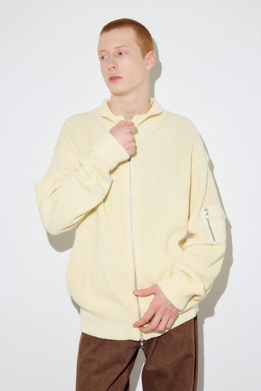 SS先行アイテム】スタンドカラーWジップニット｜MEN｜251JSN70-0241