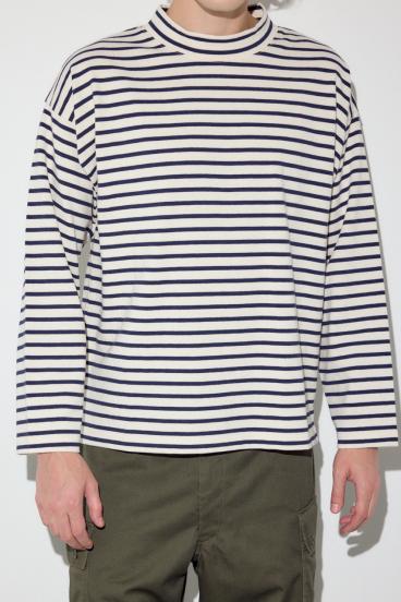 ボーダー長袖トップス 詳細画像