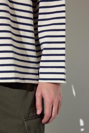 ボーダー長袖トップス 詳細画像