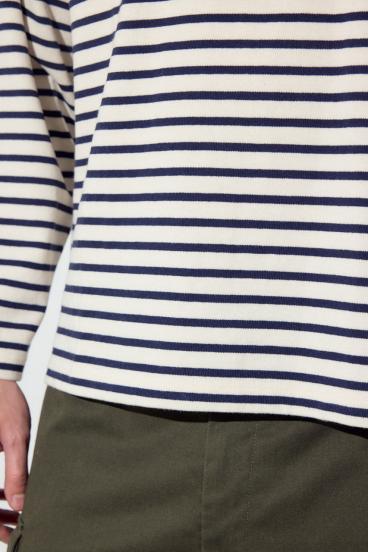 ボーダー長袖トップス 詳細画像