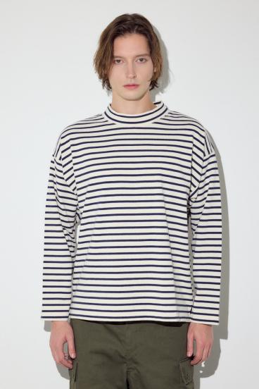 ボーダー長袖トップス 詳細画像