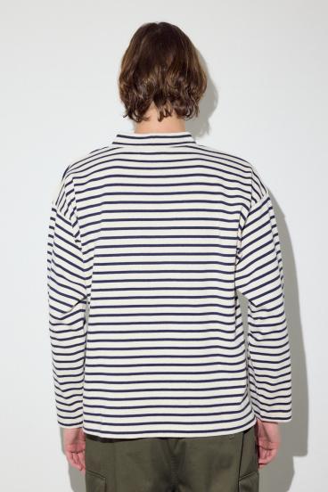 ボーダー長袖トップス 詳細画像