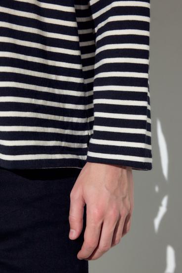 ボーダー長袖トップス 詳細画像