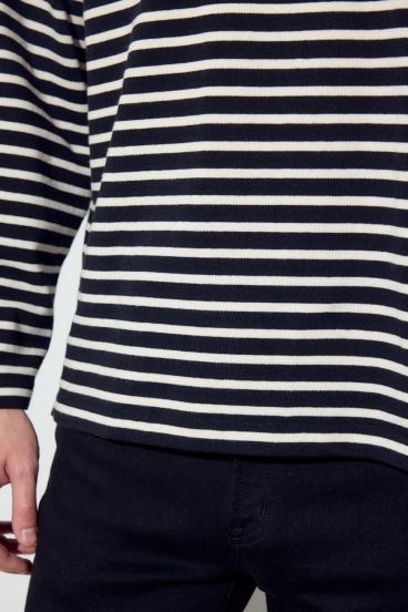 ボーダー長袖トップス 詳細画像