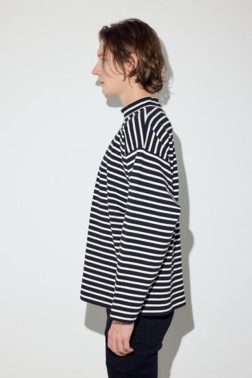 ボーダー長袖トップス 詳細画像