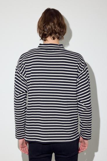 ボーダー長袖トップス 詳細画像