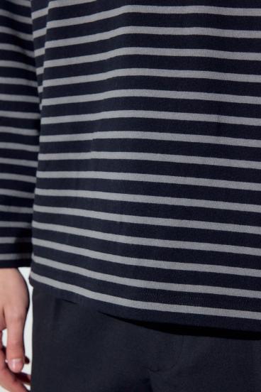 ボーダー長袖トップス 詳細画像