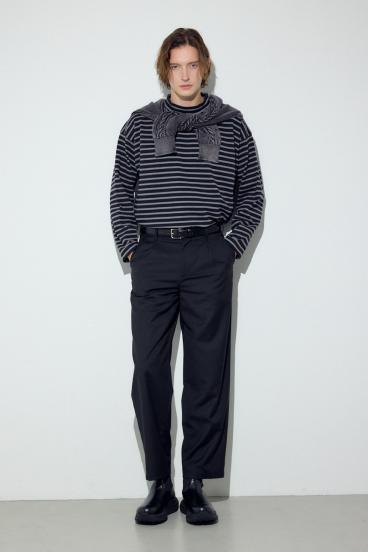 ボーダー長袖トップス 詳細画像