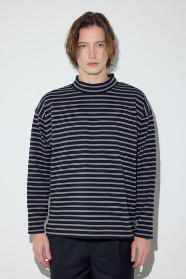 ボーダー長袖トップス 詳細画像