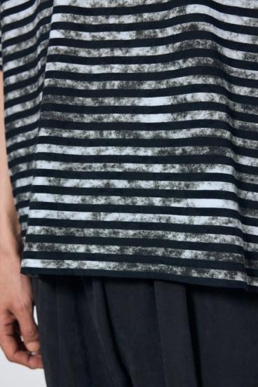 かすれボーダーTシャツ 詳細画像