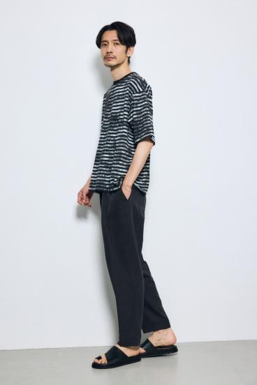 かすれボーダーTシャツ 詳細画像