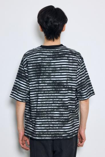 かすれボーダーTシャツ 詳細画像