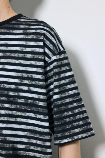 かすれボーダーTシャツ 詳細画像