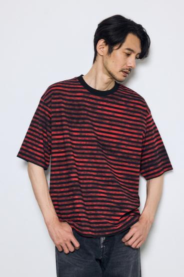 かすれボーダーTシャツ