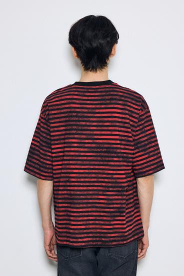 かすれボーダーTシャツ 詳細画像
