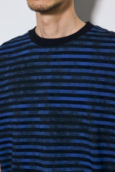 かすれボーダーTシャツ 詳細画像