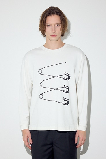 【SS先行アイテム】SAFETY PIN長袖Tシャツ 詳細画像