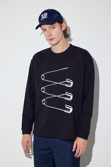 【SS先行アイテム】SAFETY PIN長袖Tシャツ 詳細画像