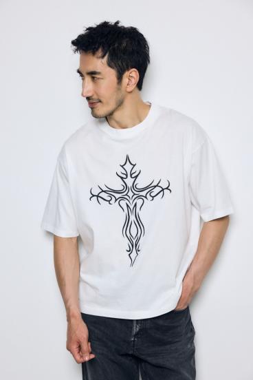 【GOLDEN PRICE 5/10（日）23:59まで】クロスモチーフTシャツ 詳細画像