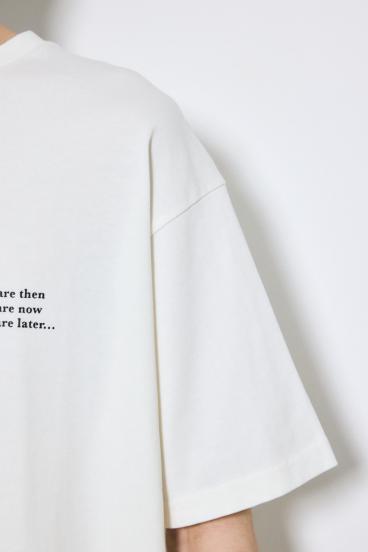 引き揃え天竺バックメッセージロゴTシャツ 詳細画像