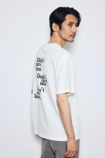 引き揃え天竺バックメッセージロゴTシャツ 詳細画像