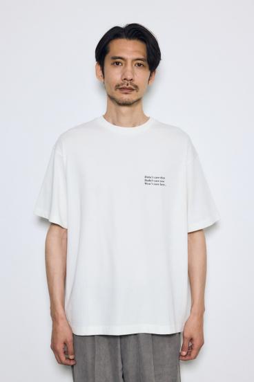 引き揃え天竺バックメッセージロゴTシャツ 詳細画像